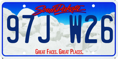 SD license plate 97JW26