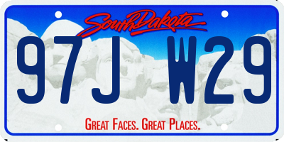 SD license plate 97JW29