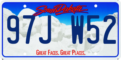 SD license plate 97JW52