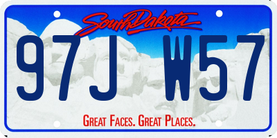 SD license plate 97JW57