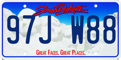 SD license plate 97JW88