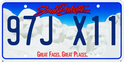SD license plate 97JX11