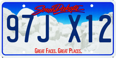 SD license plate 97JX12