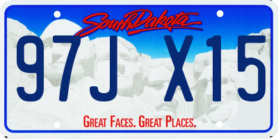 SD license plate 97JX15