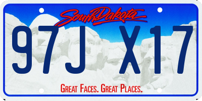 SD license plate 97JX17