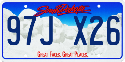 SD license plate 97JX26
