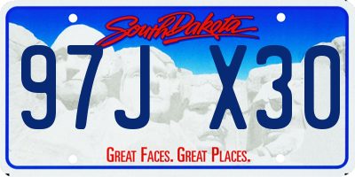 SD license plate 97JX30