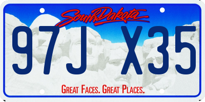 SD license plate 97JX35