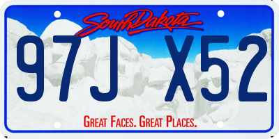 SD license plate 97JX52