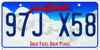 SD license plate 97JX58