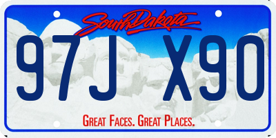 SD license plate 97JX90
