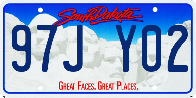 SD license plate 97JY02