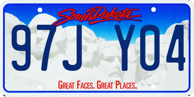SD license plate 97JY04
