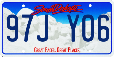 SD license plate 97JY06