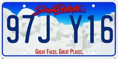 SD license plate 97JY16