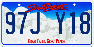 SD license plate 97JY18