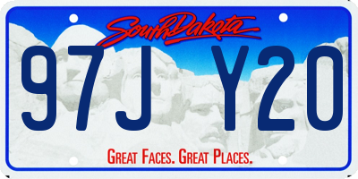 SD license plate 97JY20