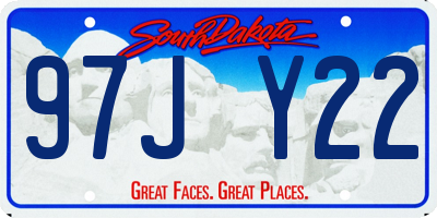 SD license plate 97JY22