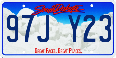 SD license plate 97JY23