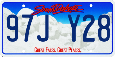 SD license plate 97JY28