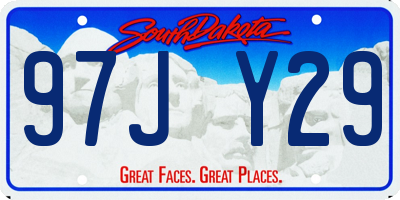 SD license plate 97JY29