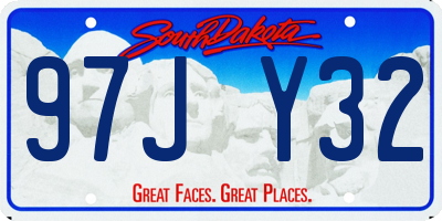 SD license plate 97JY32