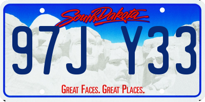 SD license plate 97JY33