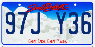 SD license plate 97JY36