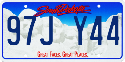SD license plate 97JY44