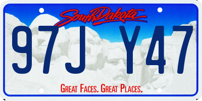 SD license plate 97JY47