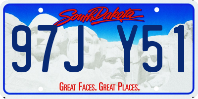 SD license plate 97JY51