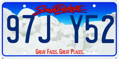 SD license plate 97JY52