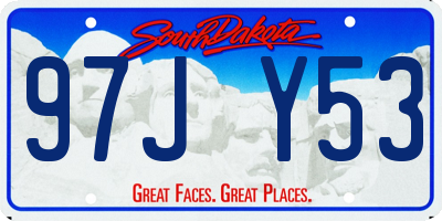 SD license plate 97JY53