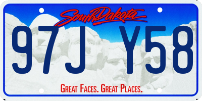 SD license plate 97JY58
