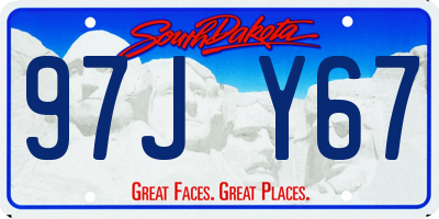 SD license plate 97JY67