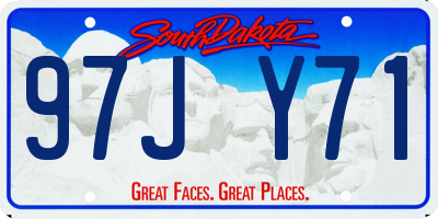 SD license plate 97JY71