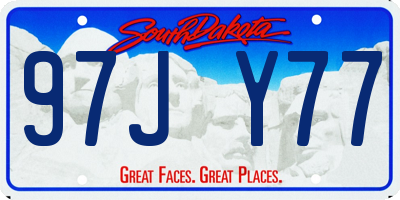 SD license plate 97JY77