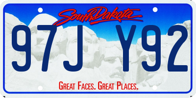 SD license plate 97JY92