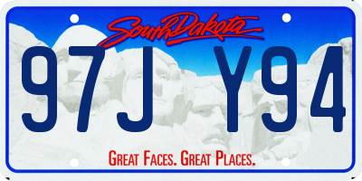 SD license plate 97JY94