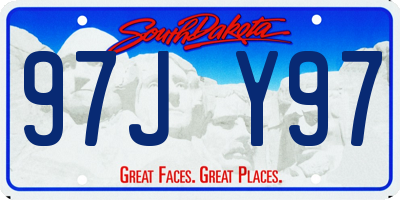SD license plate 97JY97