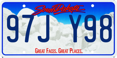 SD license plate 97JY98