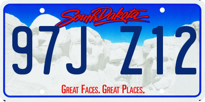 SD license plate 97JZ12