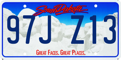 SD license plate 97JZ13
