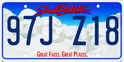 SD license plate 97JZ18