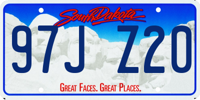 SD license plate 97JZ20