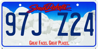 SD license plate 97JZ24