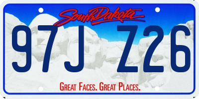 SD license plate 97JZ26