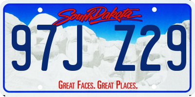 SD license plate 97JZ29