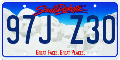 SD license plate 97JZ30