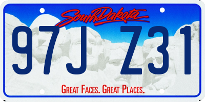 SD license plate 97JZ31